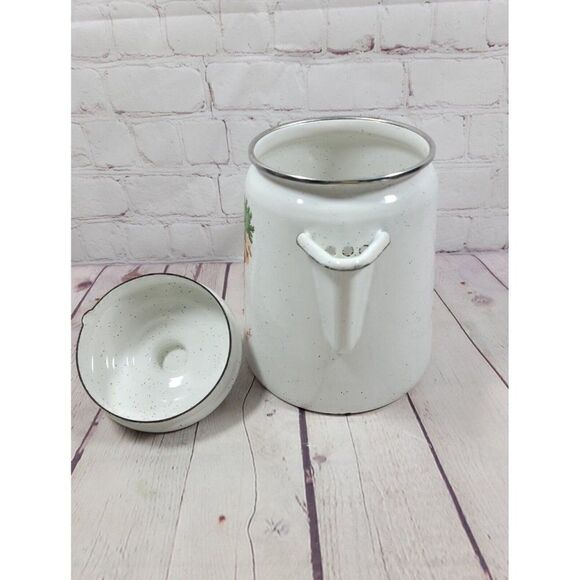 Vintage Hallmark Enamel Chrstmas Santa Tall Teapot - Picture 4 of 6